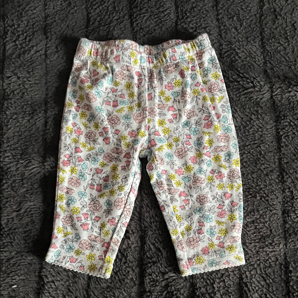 Carter's Newborn Floral Pants - Pink, Yellow, Green
